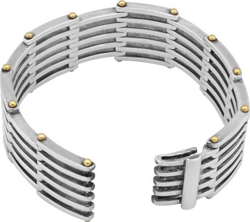 Tiffany & Co. Gate Link bracelet and ring in sterling silver with 18k