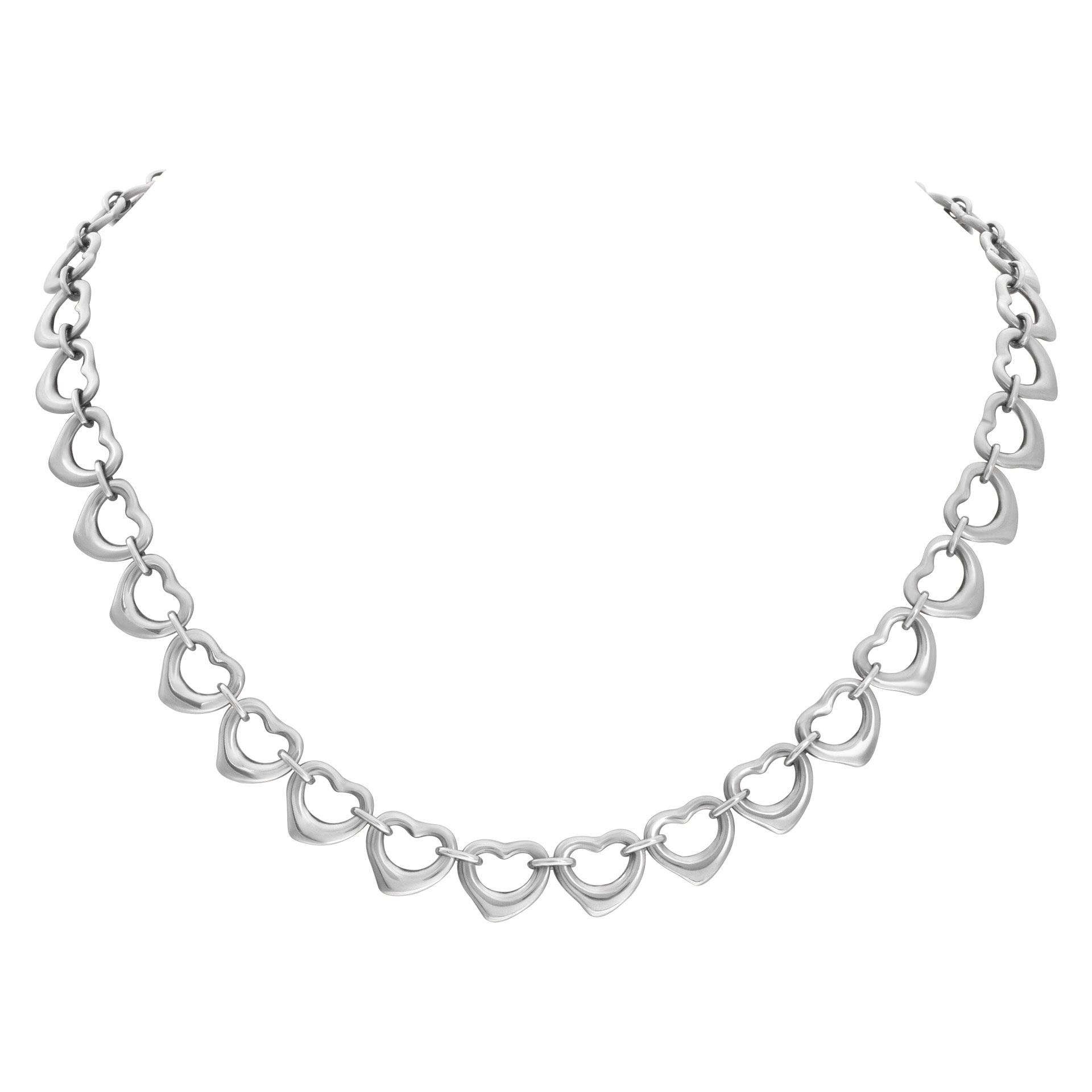 TATIANA☆[Silver925] Petit Heart Link Necklace Tiffany & Co. heart style necklace in sterling silver | Gray
