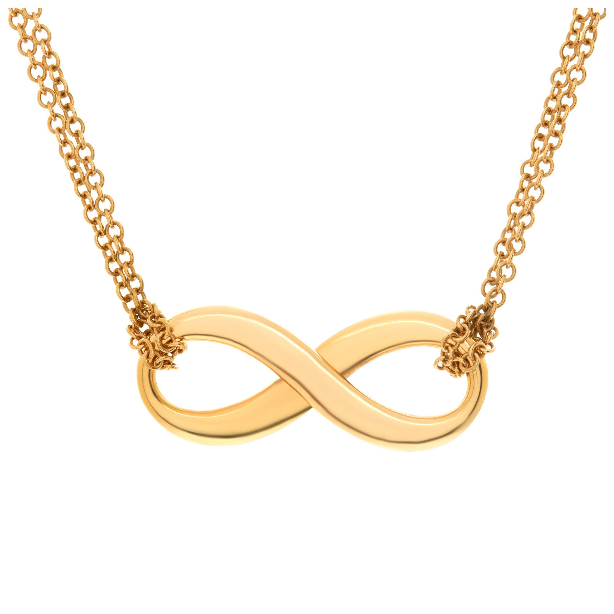 【Tiffany&Co】Infinity Pendant ペンダント Tiffany & Co 18K Yellow Gold Infinity Pendant Double Chain