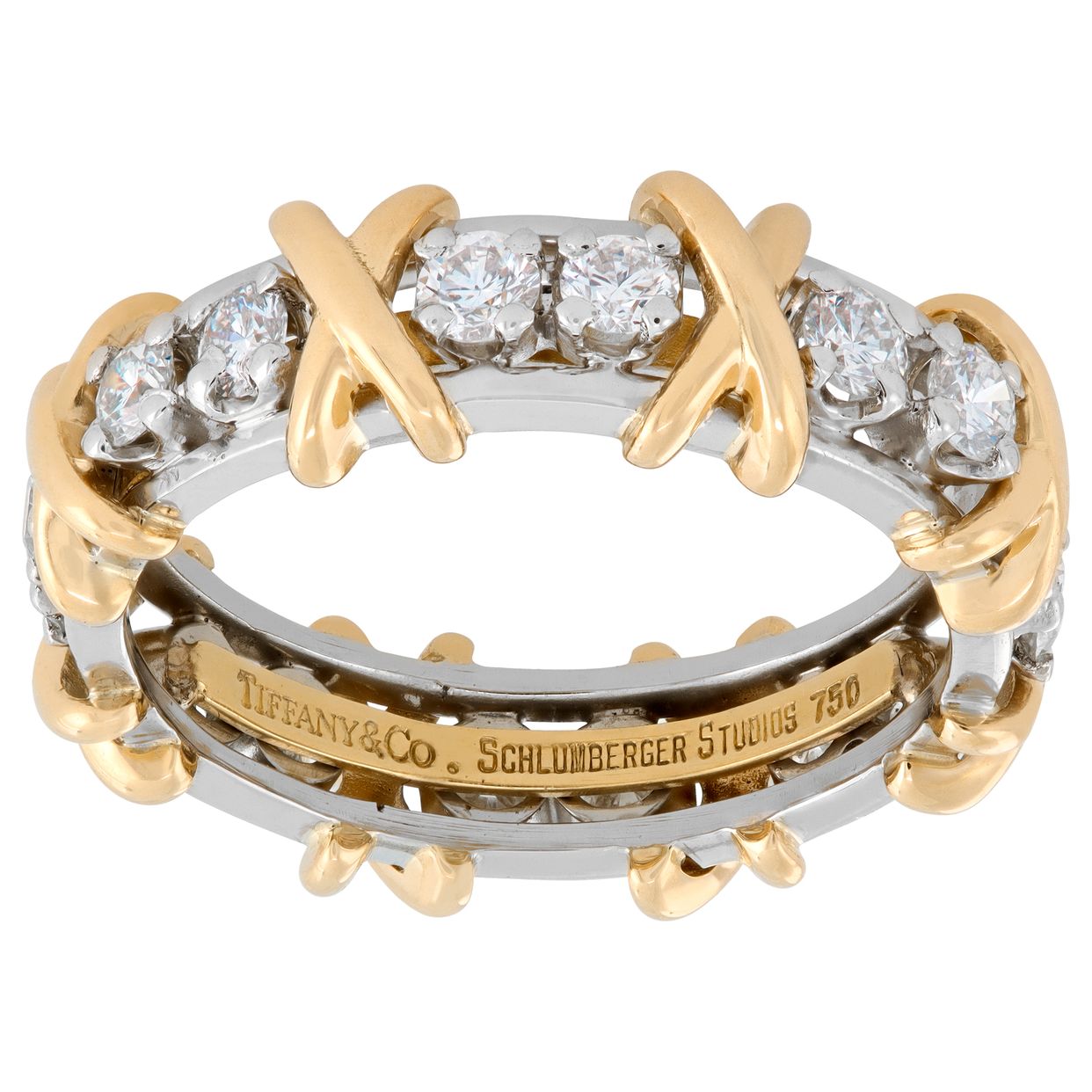 Tiffany Jean Schlumberger diamond ring in 18k yg