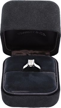 Tiffany & Co. Lucida cut 1.25 carat H color, VVS1 clarity ring in platinum