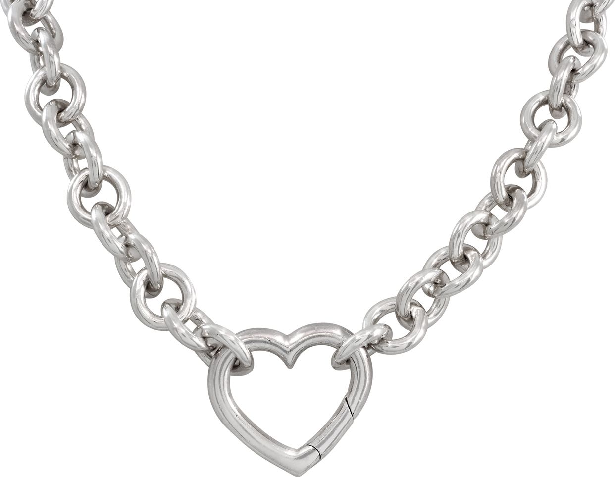 Tiffany and co necklace in stereling silver with heart peandant