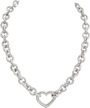 Tiffany and co necklace in stereling silver with heart peandant