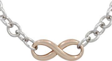 Tiffany and Co Necklace in stereling silver with infinity Rubedo metal center piece