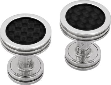 Tiffany and Co. Paloma Picasso Carbon Fiber and Sterling Silver Cufflinks
