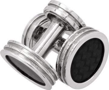 Tiffany and Co. Paloma Picasso Carbon Fiber and Sterling Silver Cufflinks