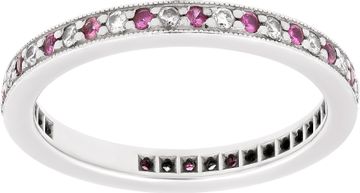 Tiffany & Co. pink sapphire and diamond platinum band