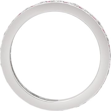 Tiffany & Co. pink sapphire and diamond platinum band