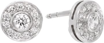 Tiffany & Co. Platinum 0.30CT Diamond Circlet Stud Earrings