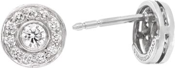Tiffany & Co. Platinum 0.30CT Diamond Circlet Stud Earrings