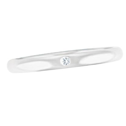 Large Triangle Sterling Silver Ring with White Diamonds plated in Platinum (No 52)
