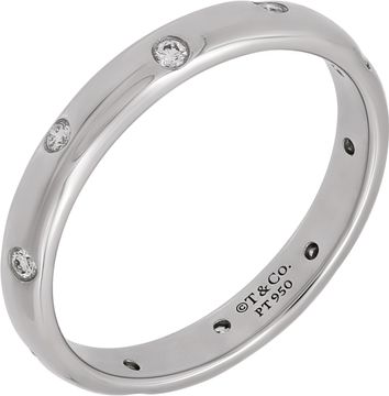 Tiffany and Co. Platinum Etoile RIng with diamonds