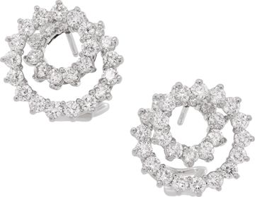 Tiffany & Co. Platinum spiral diamond earrings