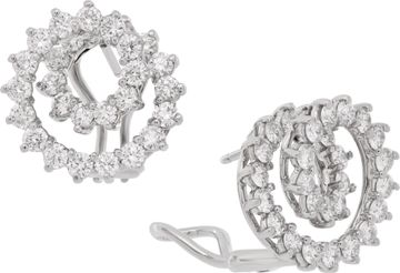 Tiffany & Co. Platinum spiral diamond earrings