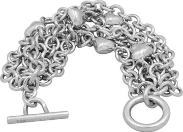 Tiffany & Co. Puffed Heart multistrand toggle bracelet in sterling silver