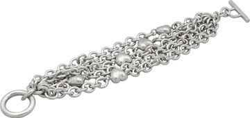 Tiffany & Co. Puffed Heart multistrand toggle bracelet in sterling silver