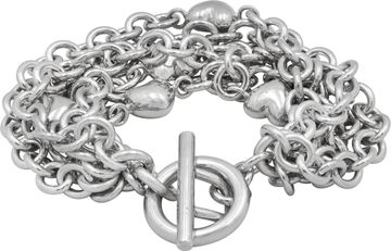 Tiffany & Co. Puffed Heart multistrand toggle bracelet in sterling silver Tiffany & Co. Puffed Heart multistrand toggle bracelet in sterling silver Bracelet Collection