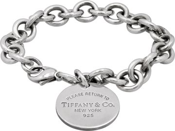 Tiffany & Co. Return to Tiffany Sterling Silver Round Tag Charm Bracelet Tiffany & Co. Return to Tiffany Sterling Silver Round Tag Charm Bracelet Bracelet Collection