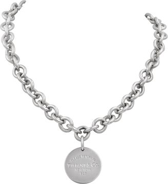 Tiffany & Co. Return to Tiffany Sterling Silver Round Tag Necklace
