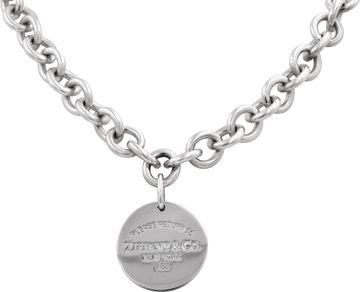 Tiffany & Co. Return to Tiffany Sterling Silver Round Tag Necklace Tiffany & Co. Return to Tiffany Sterling Silver Round Tag Necklace Necklace Collection