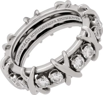 Tiffany & Co. Sixteen Stone Diamond Ring in platinum