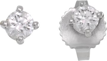 Tiffany & Co. Solitaire Diamond Earrings in platinum