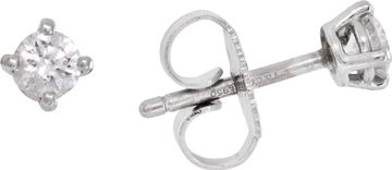 Tiffany & Co. Solitaire Diamond Earrings in platinum
