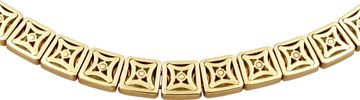 Tiffany & Co square panel mirror link necklace in 18k yellow gold. 16 inch length. 7.5 mm width. Circa 2002.