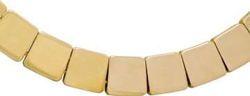 Tiffany & Co square panel mirror link necklace in 18k yellow gold. 16 inch length. 7.5 mm width. Circa 2002.