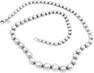 Tiffany & Co. sterling silver Graduating Bead necklace