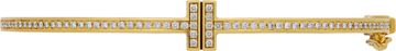 Tiffany & Co. T Bangle with diamonds in 18k yellow gold