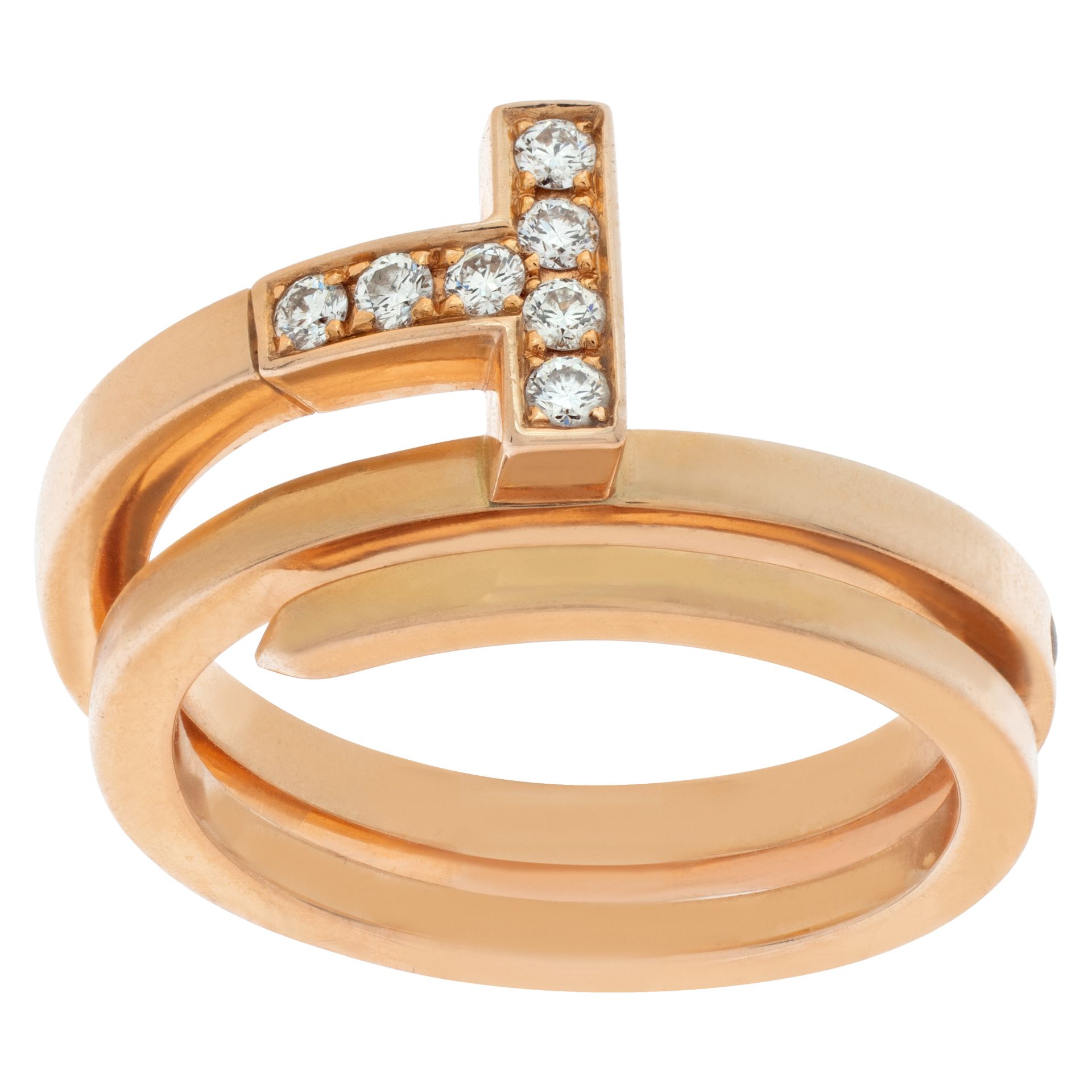【Tiffany&Co】Tiffany T☆Rose Gold 18k Square Ring 指輪 Tiffany T diamond square wrap ring in 18k rose gold
