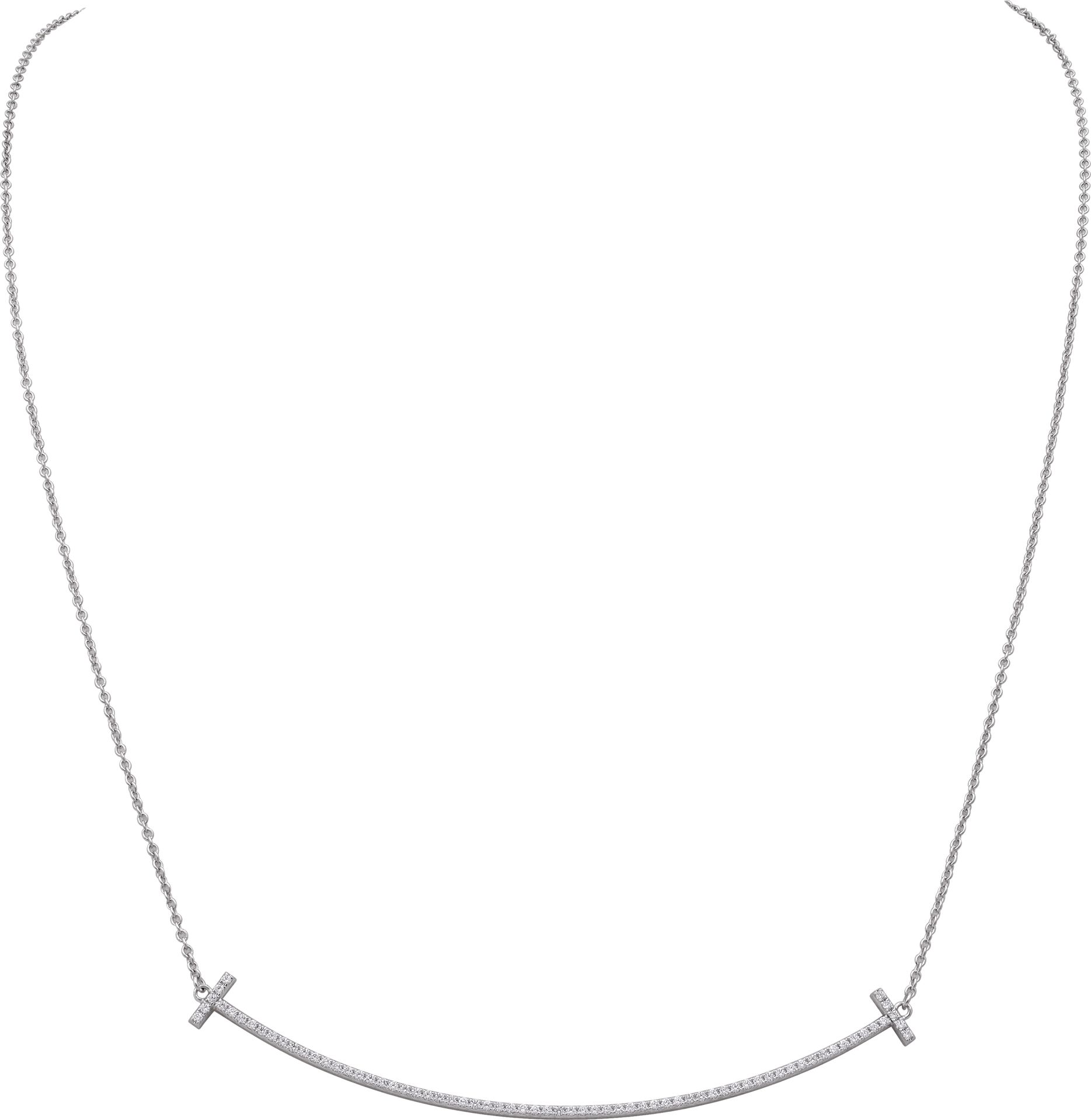 diamond necklace tiffany smile necklace silver