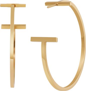 Tiffany & Co. T wire Hoop earrings in 18k yelllow gold