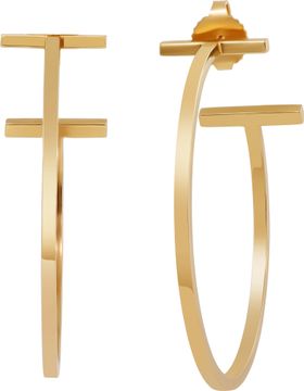 Tiffany & Co. T wire Hoop earrings in 18k yelllow gold