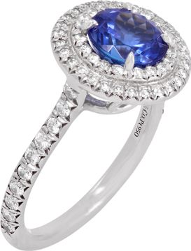 Tiffany and Co. Tanzanite and Diamond ring set in platinum