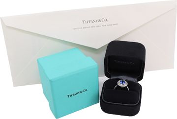 Tiffany and Co. Tanzanite and Diamond ring set in platinum