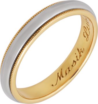 Tiffany and Co. Together band in 18k yellow gold and platinum