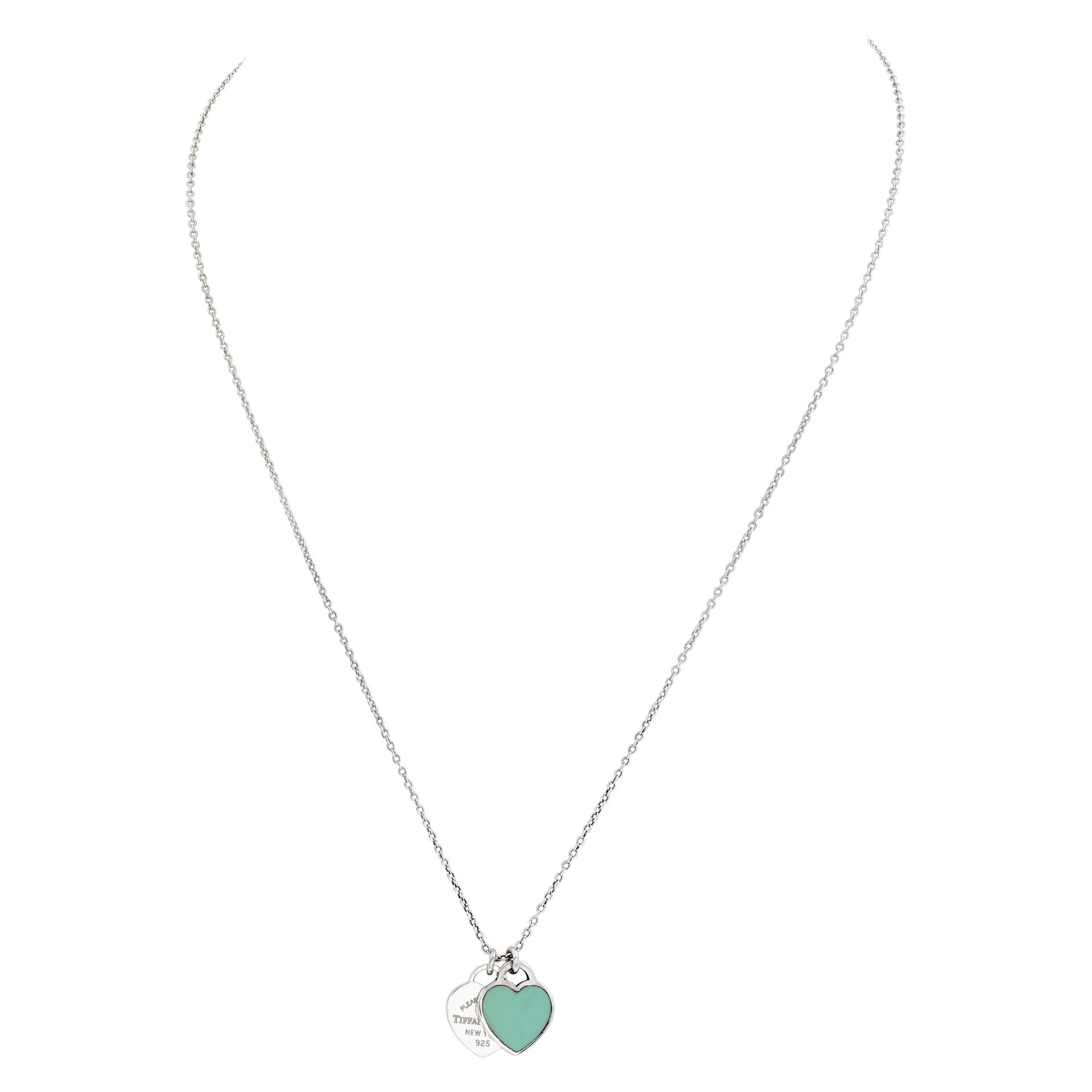 【Tiffany&Co】☆人気☆Tiffany Double Heart Tag Pendant Return to Tiffany®:Double Heart Tag Pendant in Silver, Mini
