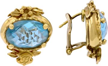Topaz Earrings in 18k Yellow Gold with Elegant Design