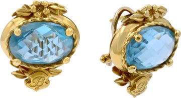 Topaz Earrings in 18k Yellow Gold with Elegant Design