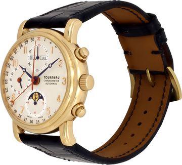 Tourneau Chronograph 32008p 18k rose gold 37.5mm auto watch