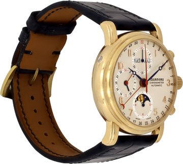 Tourneau Chronograph 32008p 18k rose gold 37.5mm auto watch