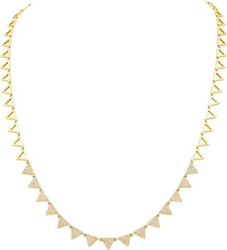 Triangle Neckalce in 18k yellow gold with Natural diamonds pave Triangle Neckalce in 18k yellow gold with Natural diamonds pave Necklace Collection