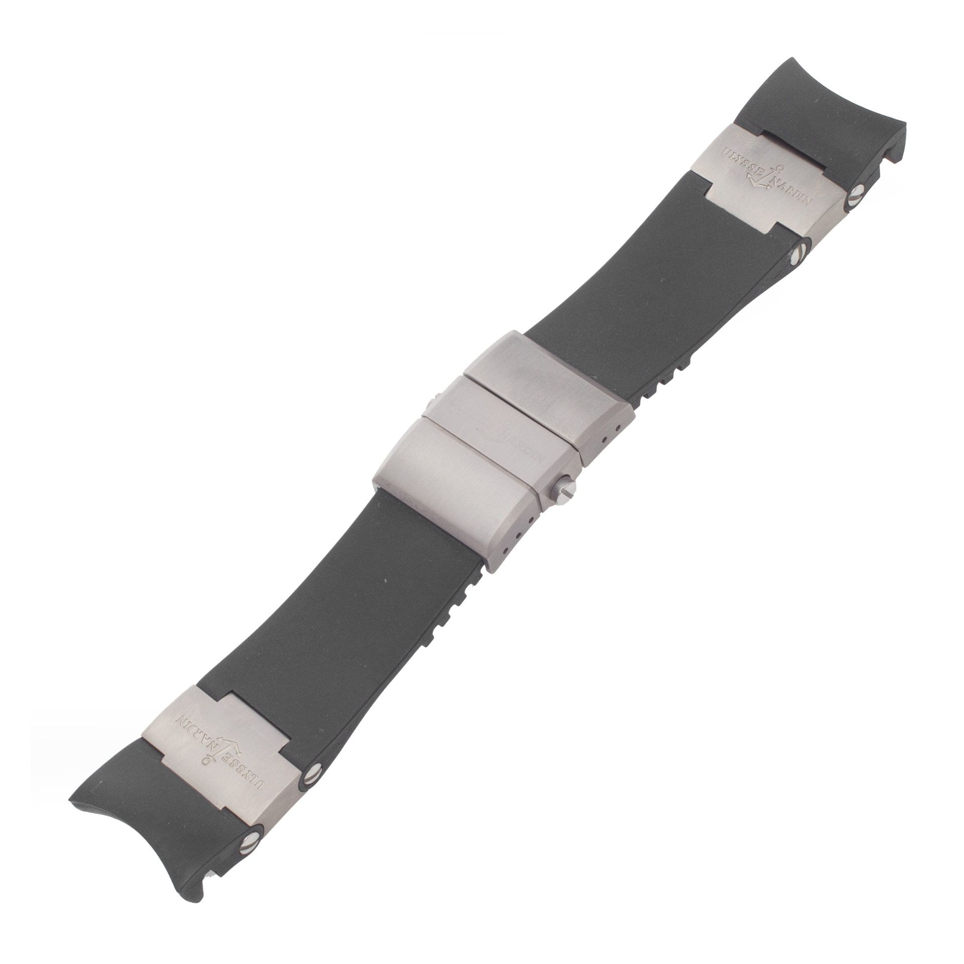 Ulysse Nardin black rubber and titanium band with titanium