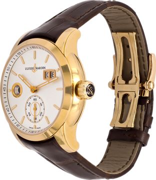 Ulysse Nardin Dual Time 3346-126/91 18k rose gold 42mm auto watch