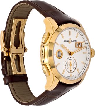 Ulysse Nardin Dual Time 3346-126/91 18k rose gold 42mm auto watch