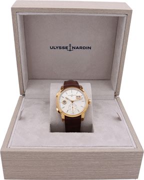 Ulysse Nardin Dual Time 3346-126/91 18k rose gold 42mm auto watch