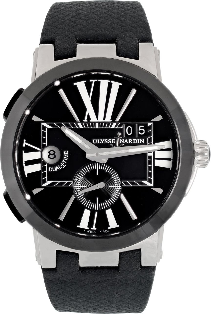 Pre-owned Ulysse Nardin Executive 243-00 Stainless Steel Gray Sons