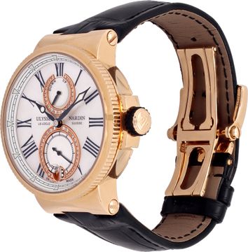 Ulysse Nardin Marine 1182-160/490 18k rose gold 39mm auto watch